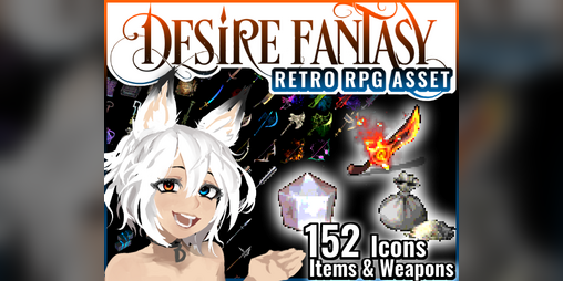 DESIRE FANTASY Pitaya [Character & Battler]-RPG RETRO TOPDOWN by Noiracide