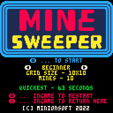 Cover image for Pico8 MineSweeper