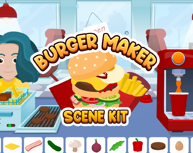 Burger maker scene kit by Olga's Lab