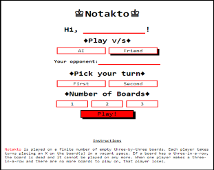 Notakto: A tic-tac-toe alternative