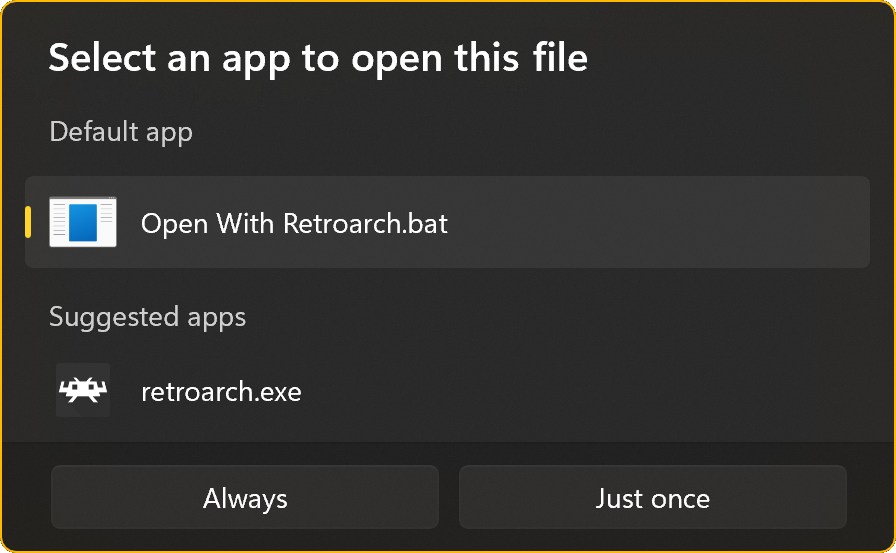 Cover image for Open with RetroArch