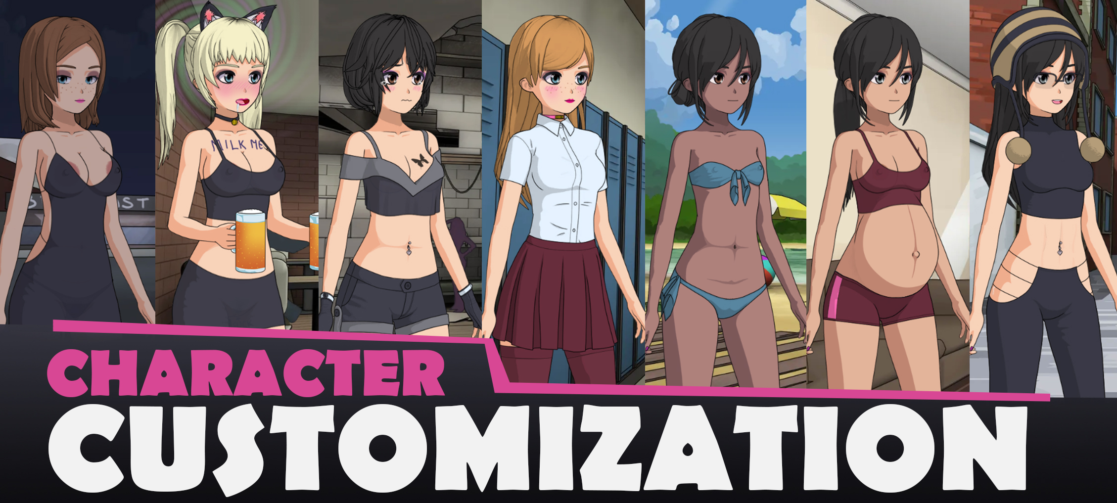 Customizable character porn game
