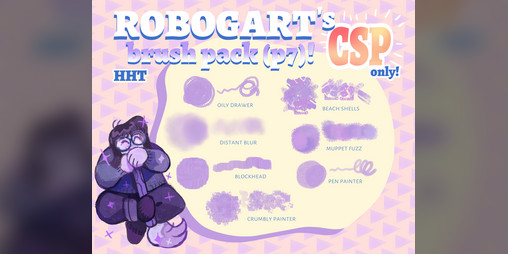 Cover image for ROBOGART's Brush Pack (P7)! [CSP brushes, .sut files!]