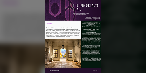 Cover image for The Immortal’s Trail - A Metahumans Rising Adventure