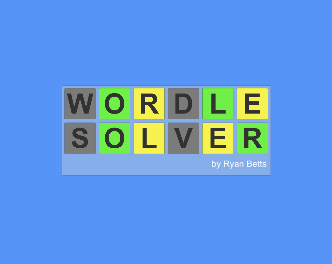 Wordle Solver By Ryan butts