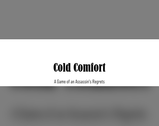 Cold Comfort  