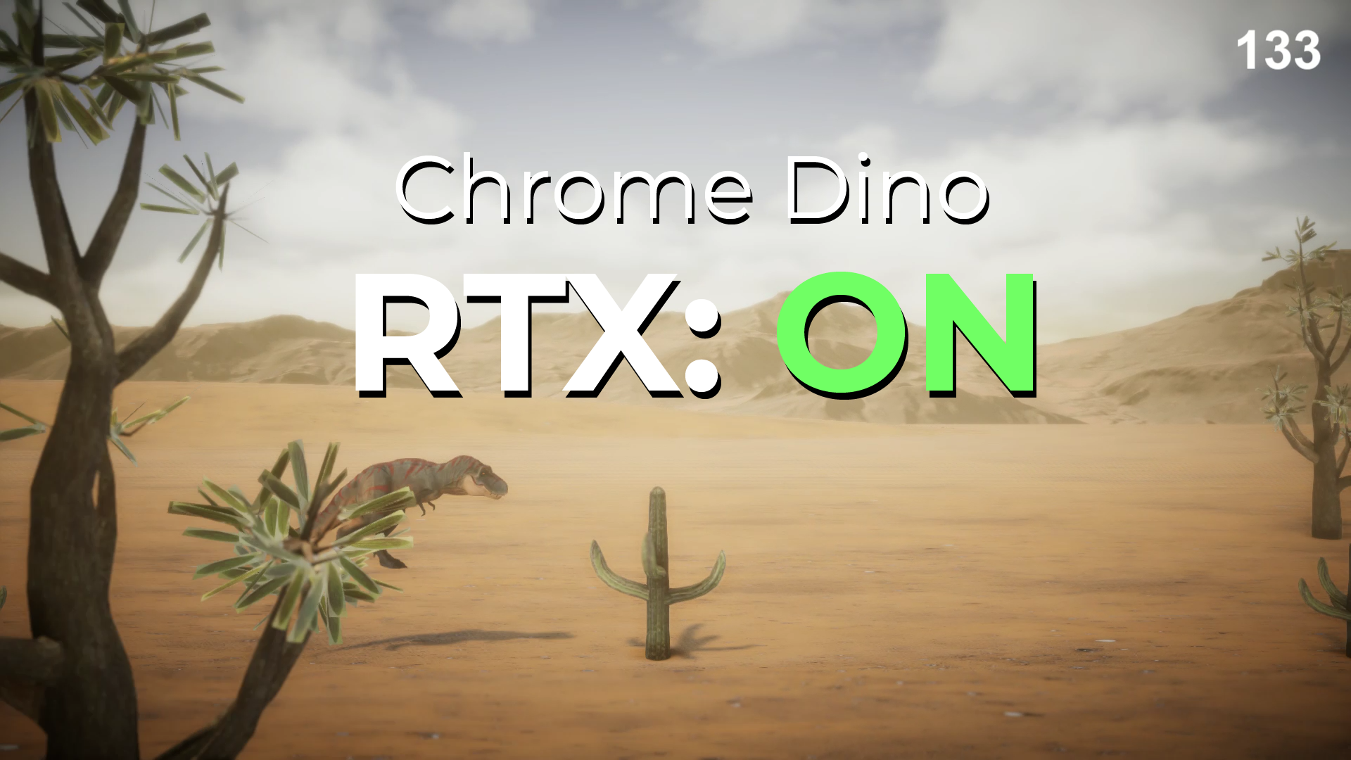 Jogo do Dino do Chrome com RTX ON #shorts 