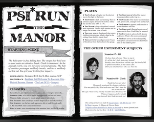 Psi*Run - The Manor   - A setting primer for Psi*Run 