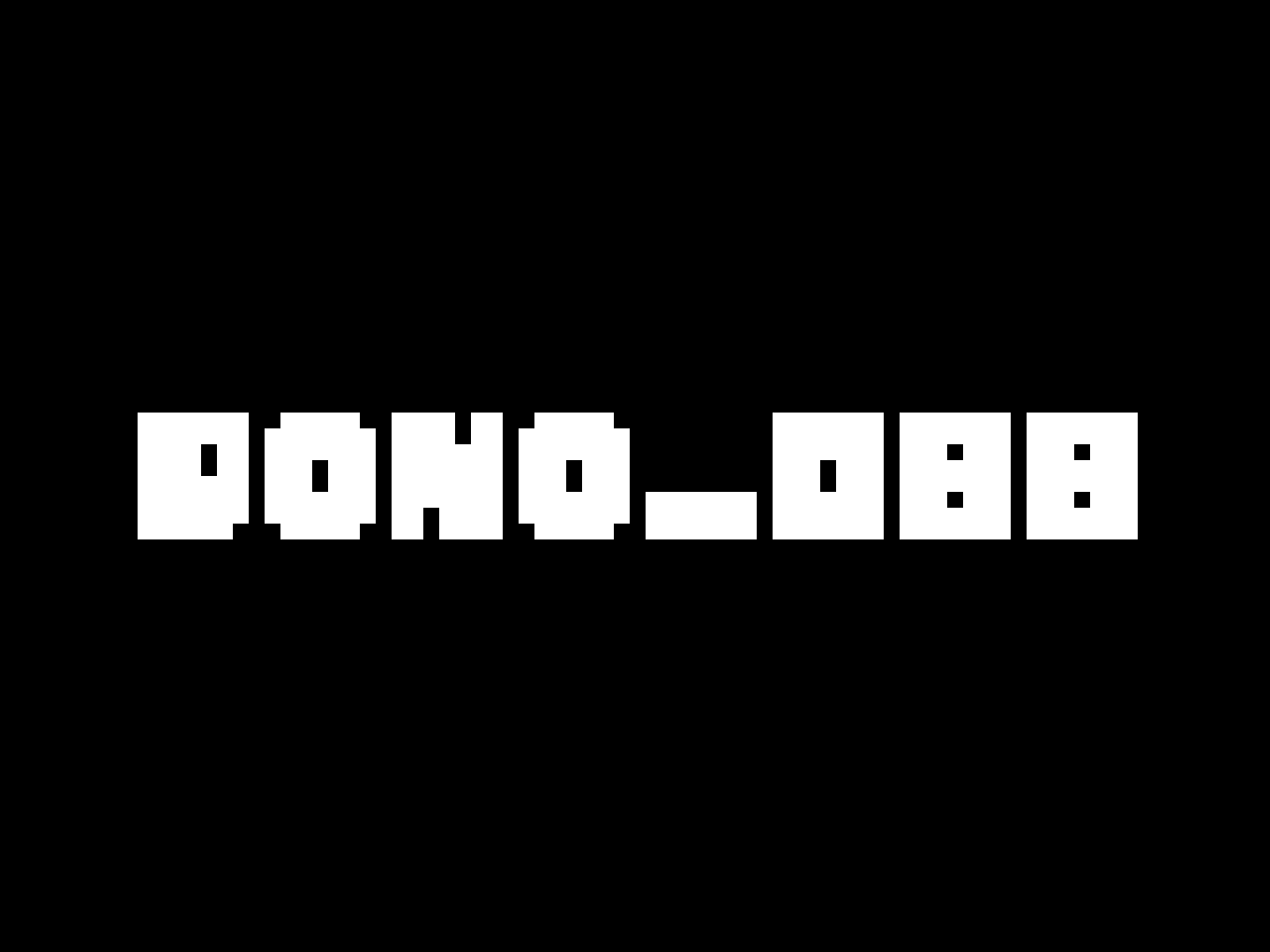 Pono_088 - Black Monospace Pixel Font