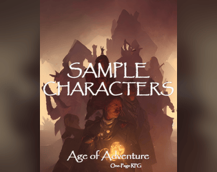 Age of Adventure RPG - Sample Characters  