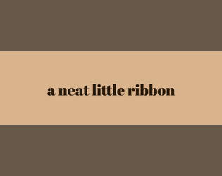 a neat little ribbon  