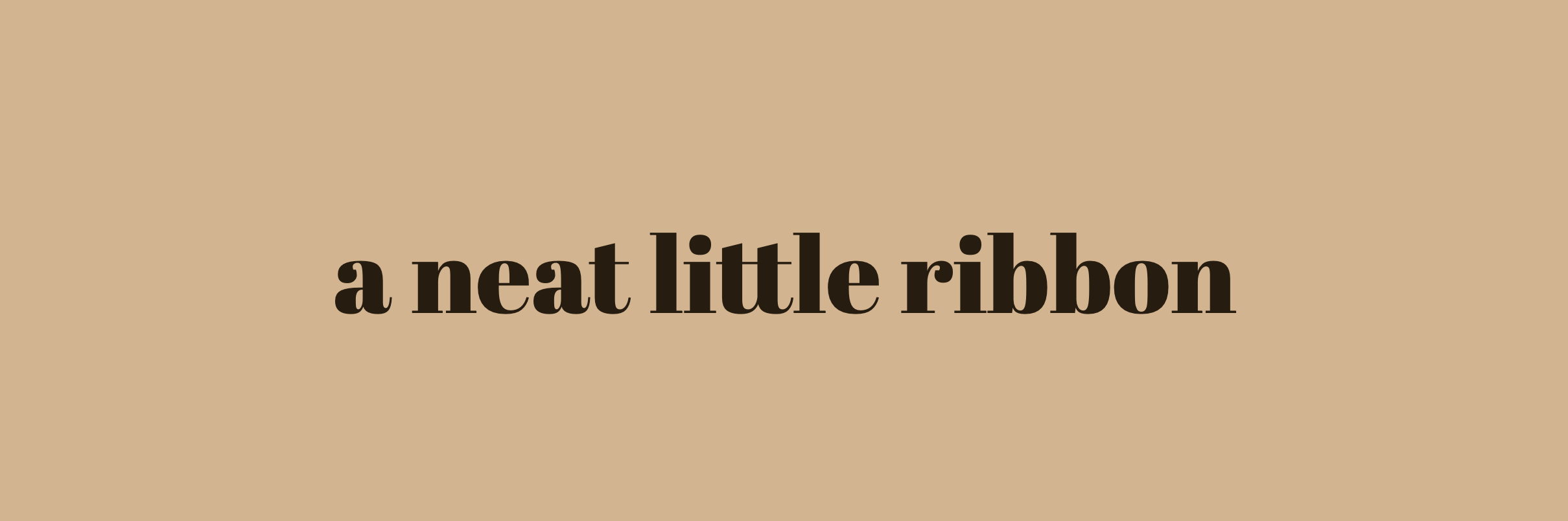 Cover image for a neat little ribbon
