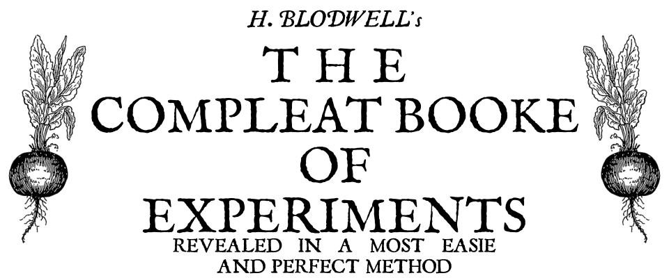 The Compleat Booke of Experiments for Fallen RPG