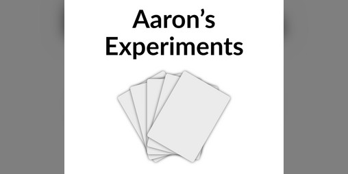 Cover image for Aaron's Experiments