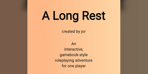Cover image for A Long Rest
