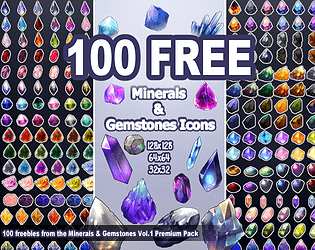 Gems Game Assets Free (Isolated-Objects)
