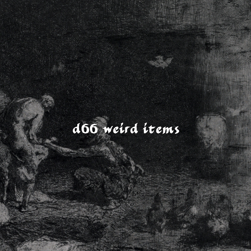 Cover image for d66 Weird Items for Horror Games
