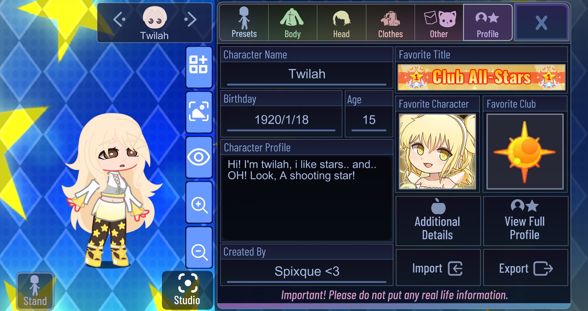 Post by spixque in Gacha Star 2.1 comments 