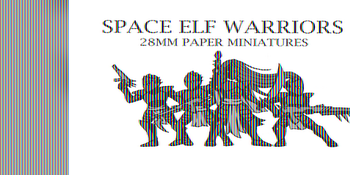 Cover image for Space Elf Warriors - Paper Minis