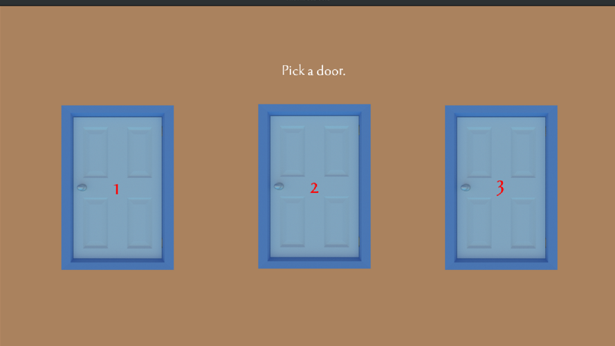 Monty Hall Problem Sandbox (the three doors)