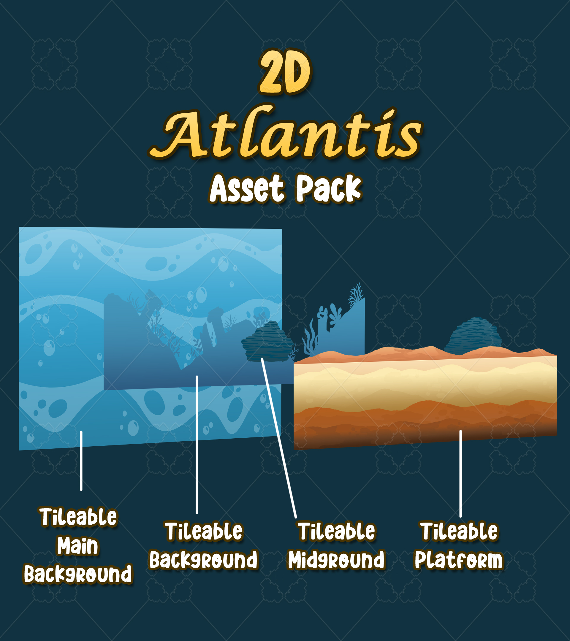 2D Atlantis Asset Pack - Background Layers