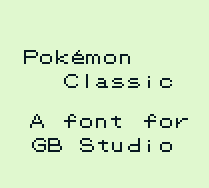 Pokemon Classic - A Font For GB Studio By Santiago Crespo