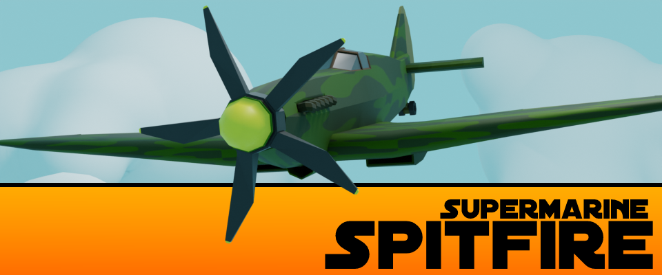 Supermarine Spitfire (Low Poly & Game Ready)