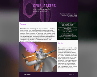 Gene Jackers - A Metahumans Rising Adventure   - Chimera has big plans, and like it or not, you're part of those plans. 