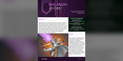 Cover image for Gene Jackers - A Metahumans Rising Adventure
