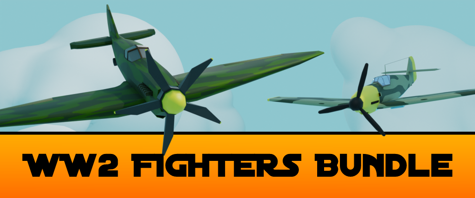 WWII Fighters Bundle (Low Poly & Game Ready)