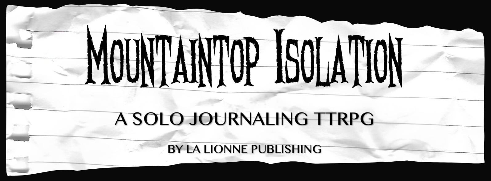 Mountaintop Isolation: A Wretched & Alone Solo Game