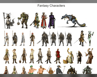 50 free fantasy paper minis  