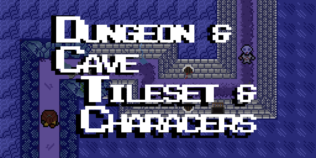Dungeon & Cave Tile set And Character