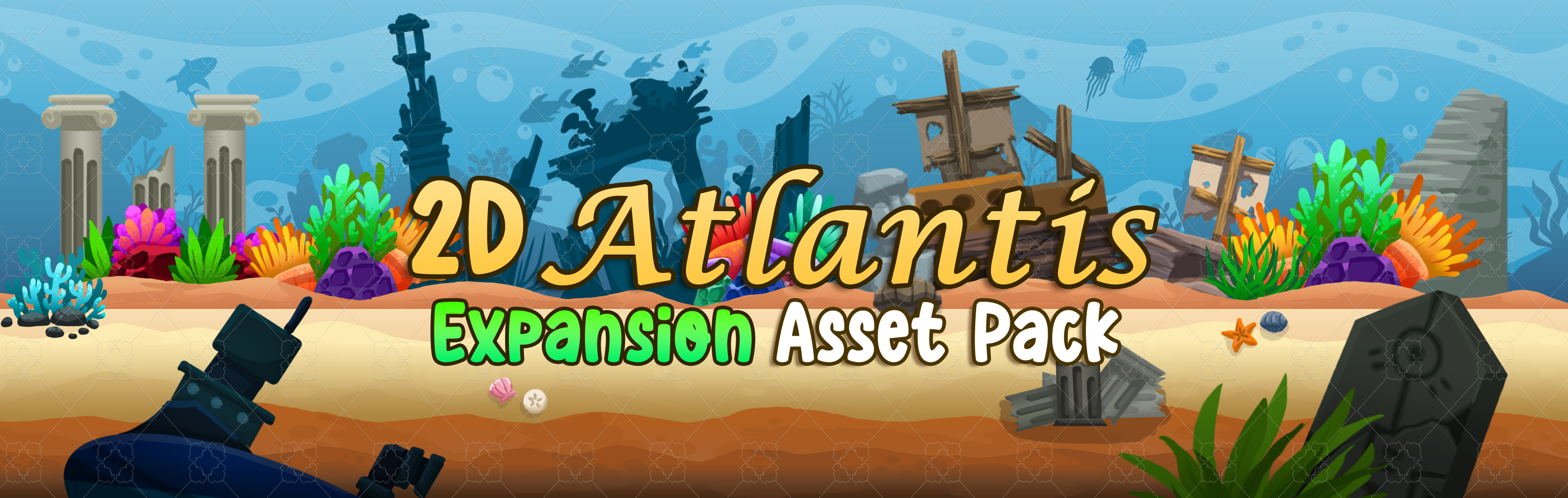 2D Atlantis Level Asset (Expansion Pack)