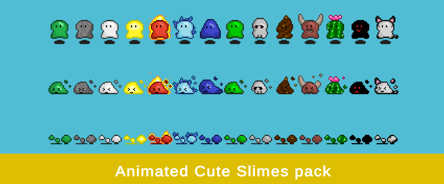 Animated Cute Slimes Pack