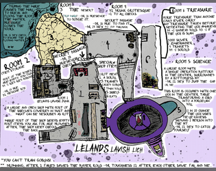 Leland's Lavish Lich   - Shopping, Porcelain, and a Lich a Mork borg compatible mini dungeon 