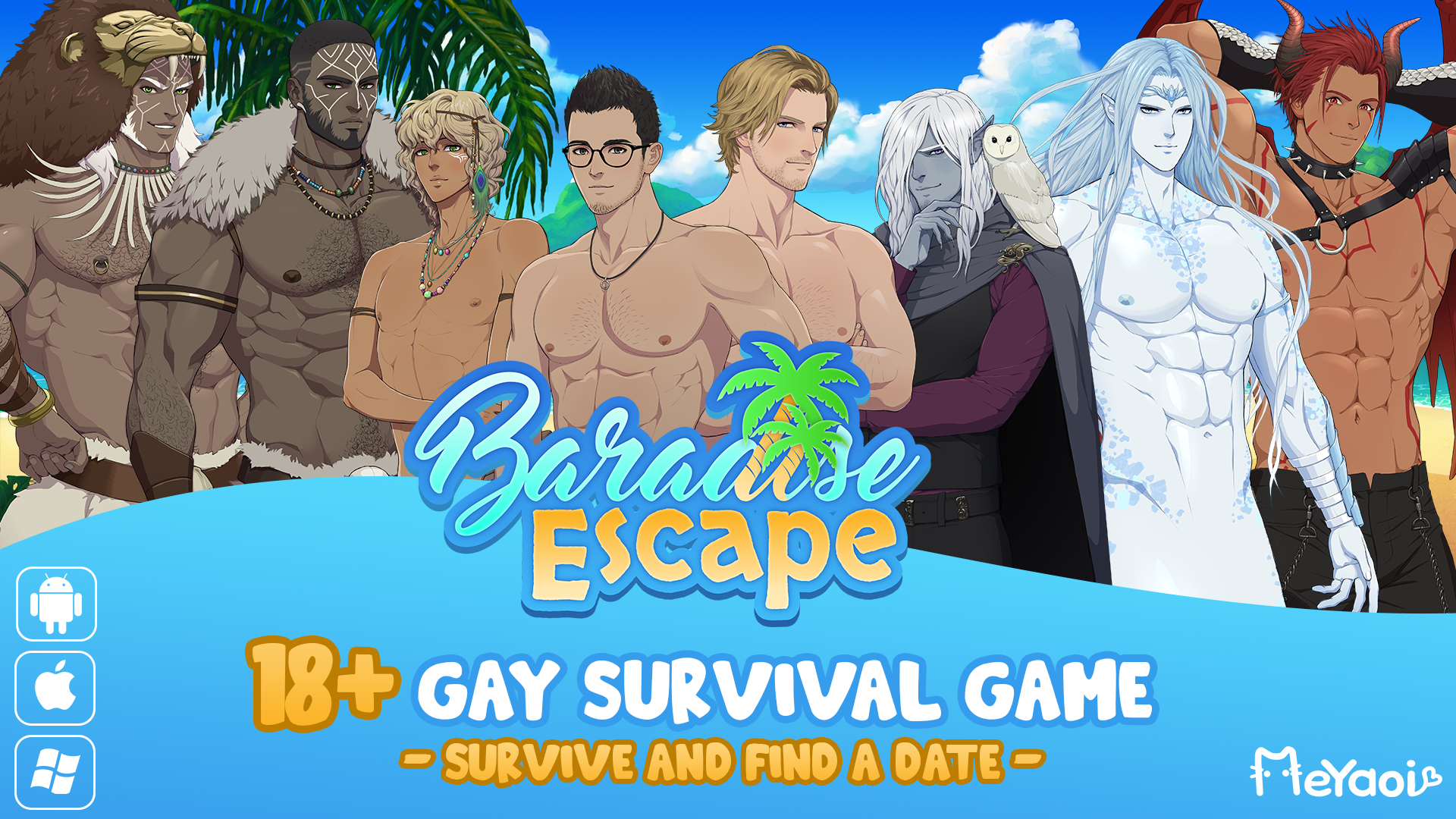 Baradise Escape: 18+ Adult Gay Bara Yaoi Survival Game