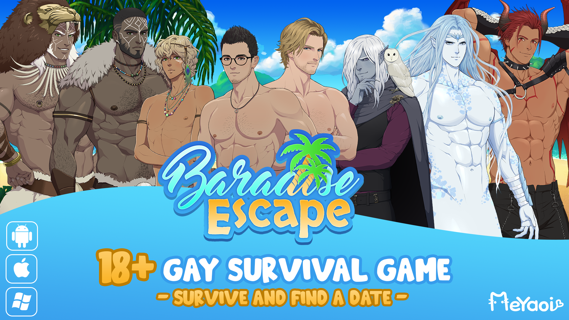 Baradise Escape Update (+ Android version available) - Baradise Escape: 18+  Adult Gay Bara Yaoi Survival Game by Meyaoi Games