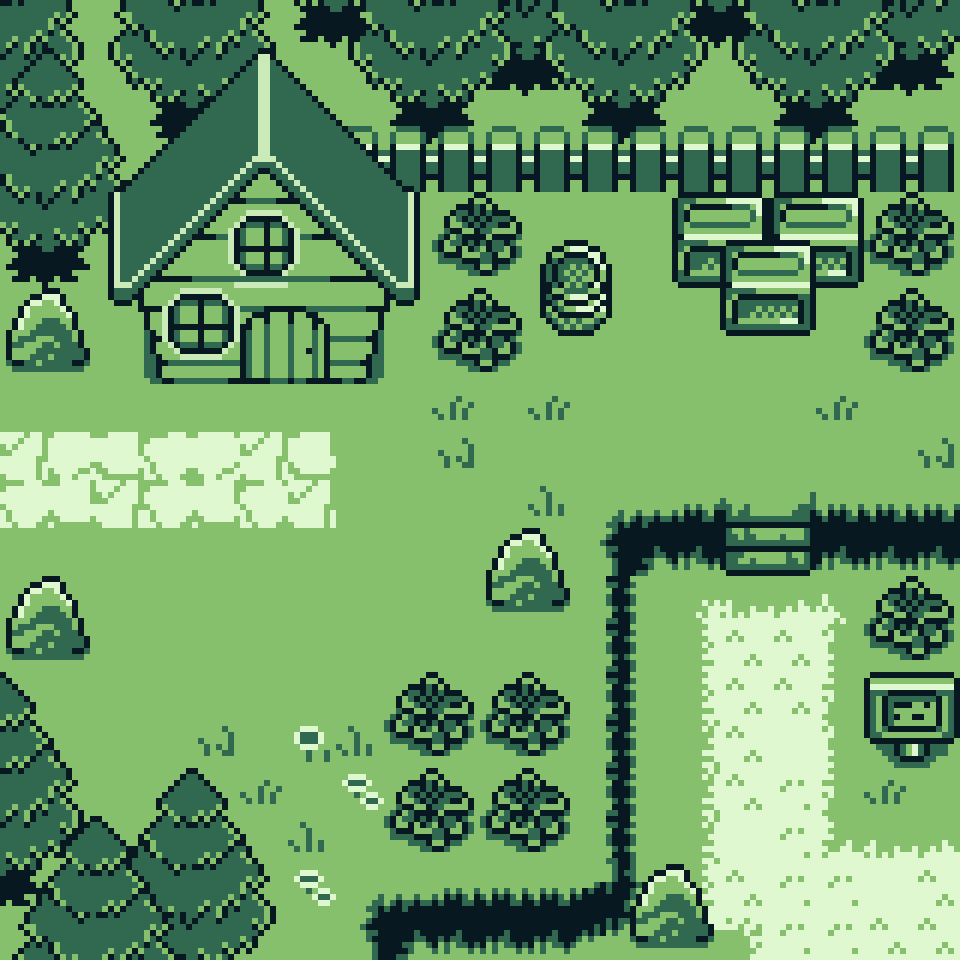 Top-down Gameboy Asset Pack 8x8 by Icko