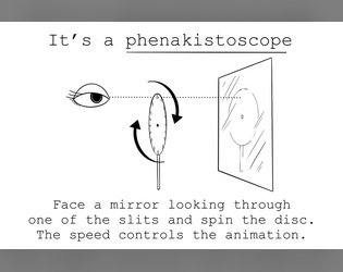 Crow Heart Phenakistoscope   - A one-page printable spinning animation disc. 