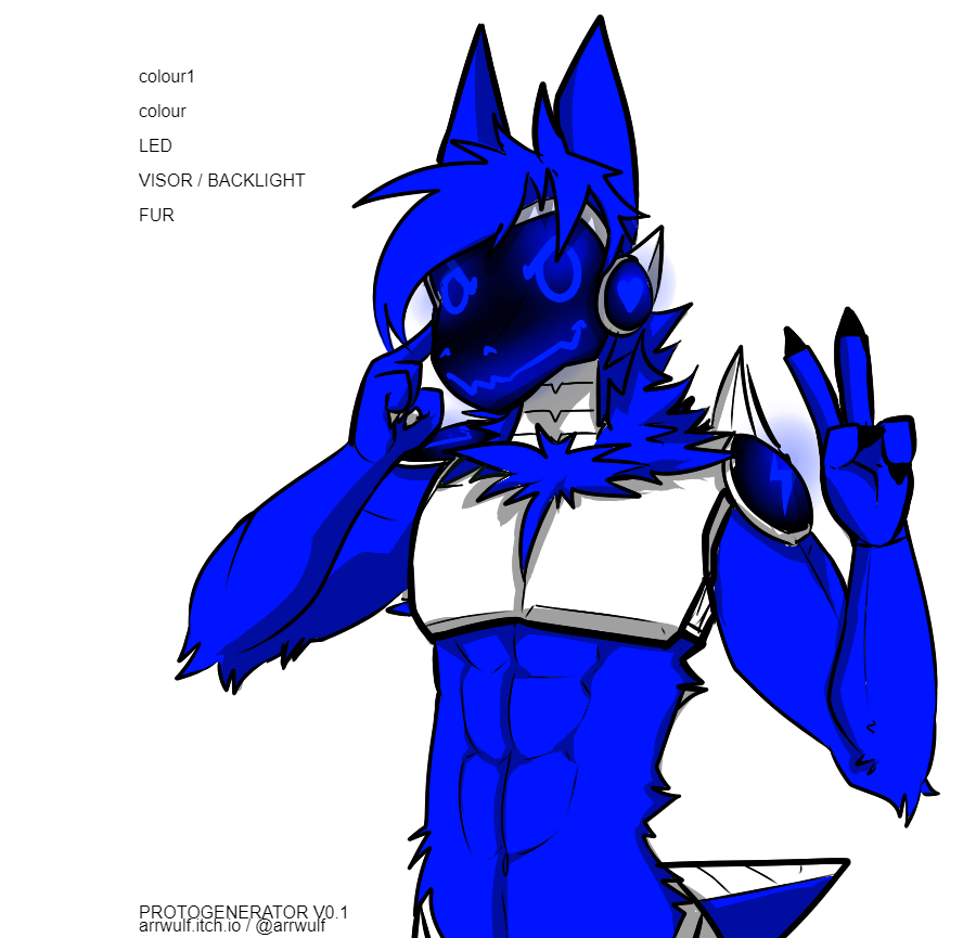 Blue light protogen 💙 (art by me) : r/protogen