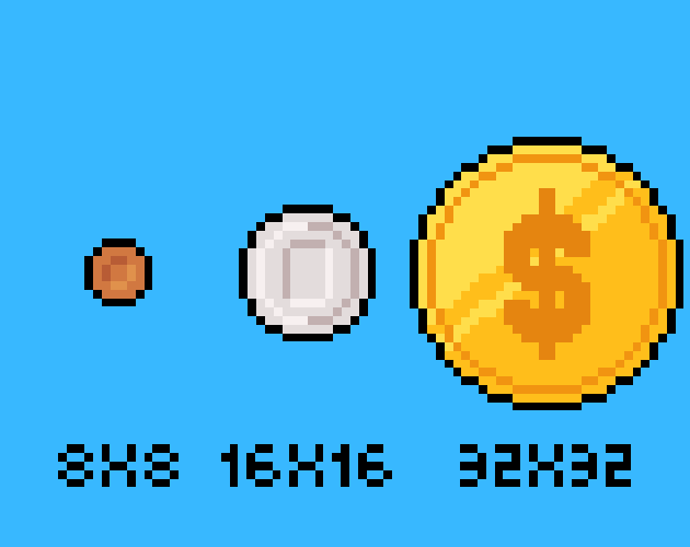PIXEL ART COIN (WITH ANIMATION)