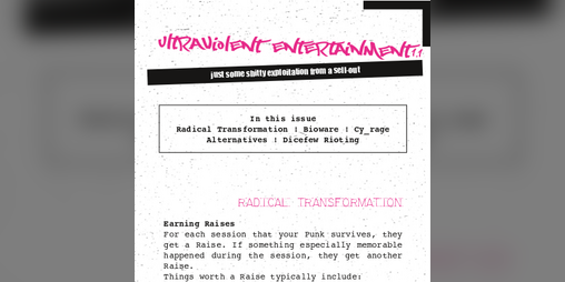 Cover image for Ultraviolent Entertainment, a Cy_Borg supplement