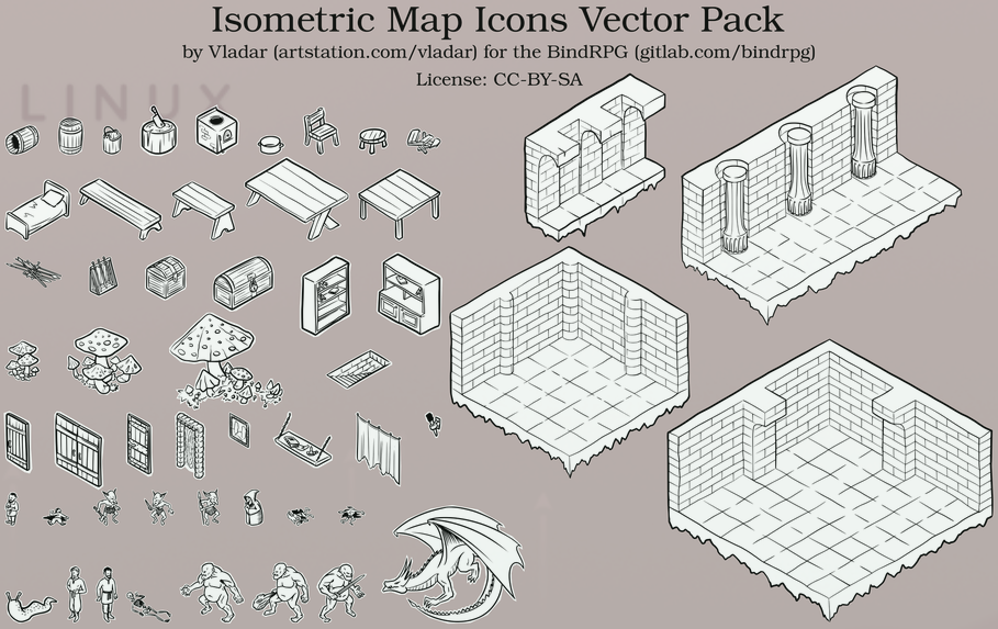 Isometric Map Icons