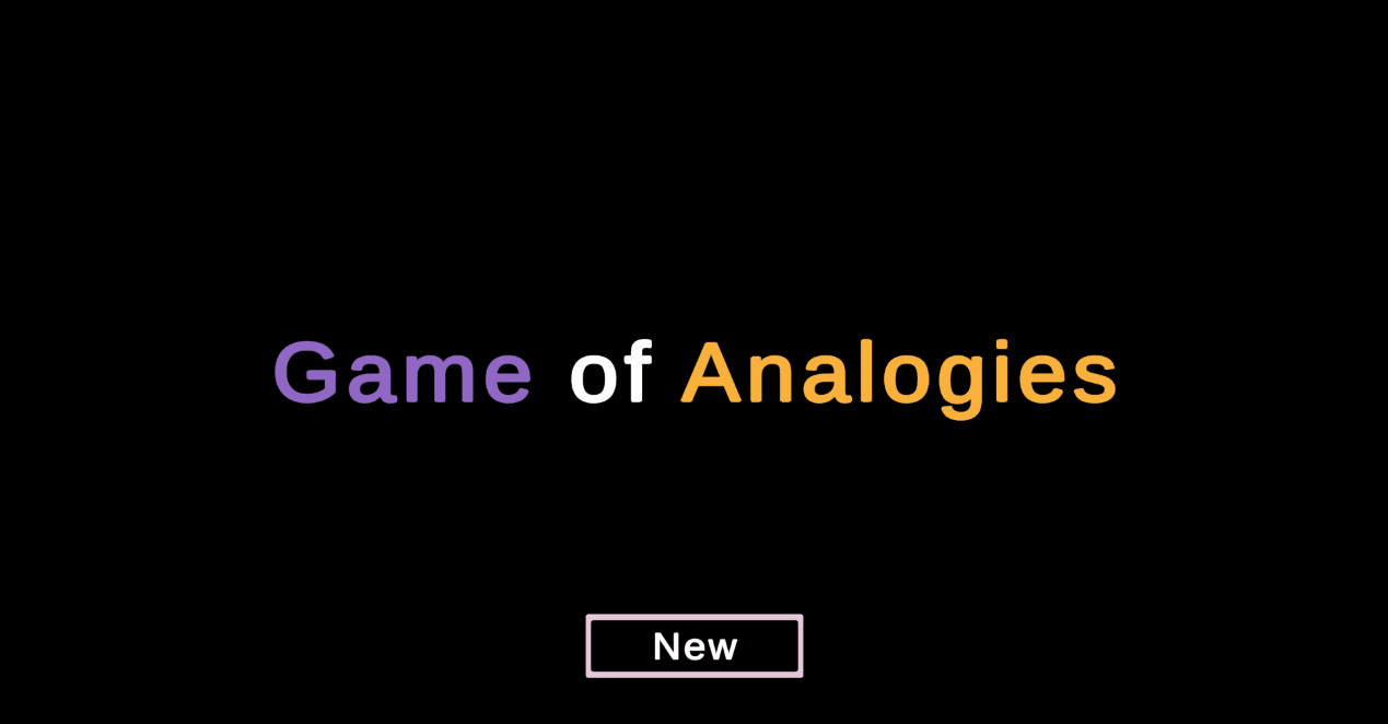Game of Analogies (2022)