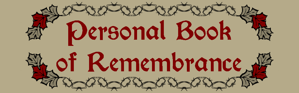 Personal Book of Remembrance