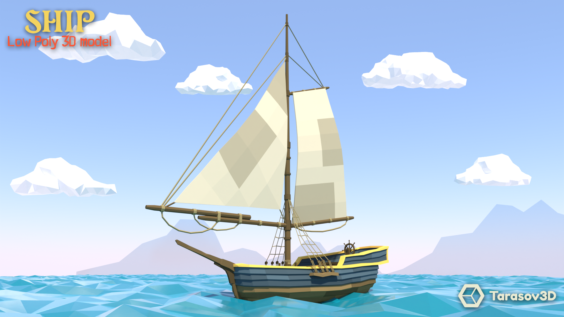 Ship Low Poly 3D model
