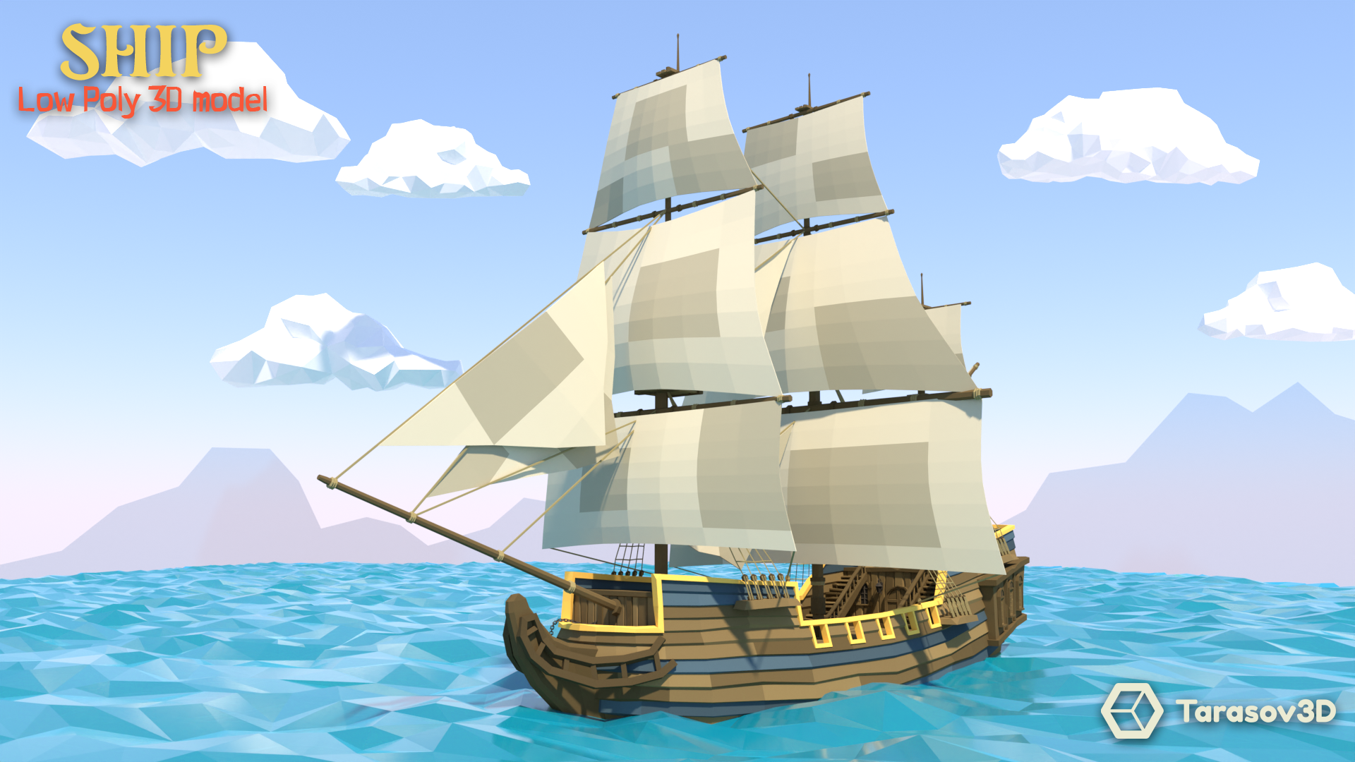 Ship Low Poly 3D model
