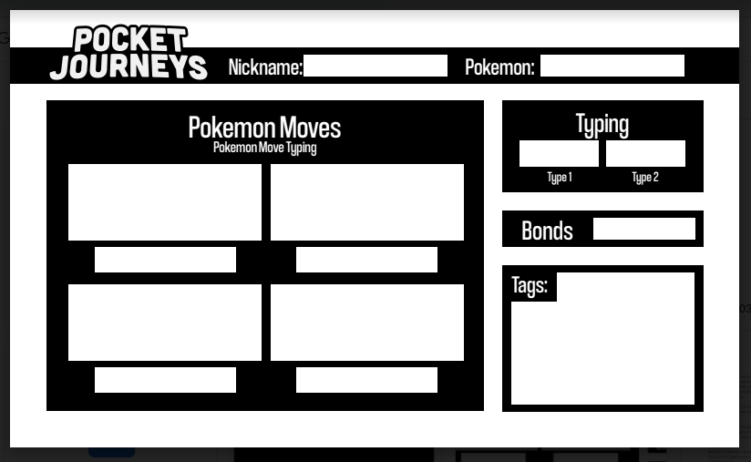 Pokemon character sheet