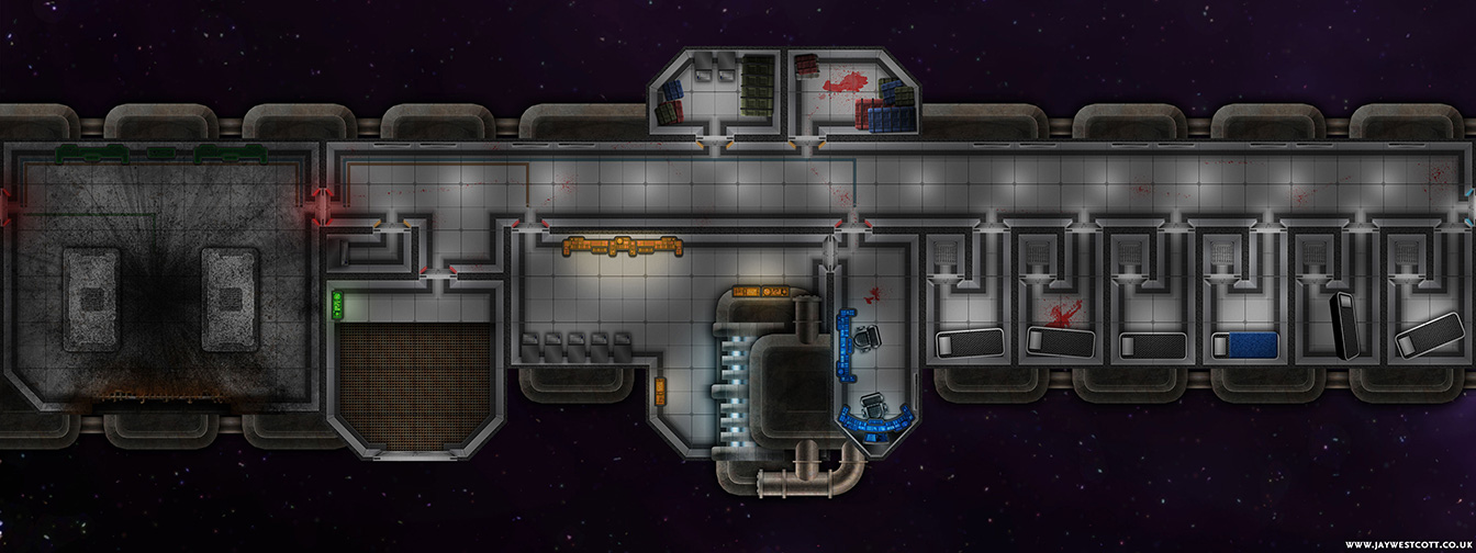 Sci-Fi Starship Tileset for VTTs and Dungeondraft